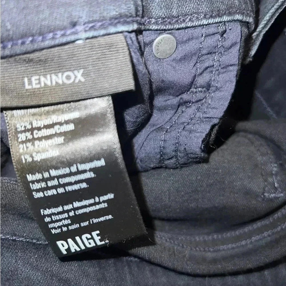 PAIGE Lennox Slim Fit Stretch Denim Jeans Men’s Size 38 Blue Designer - Picture 4 of 5